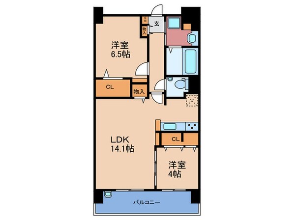 ポラリス松ヶ枝の物件間取画像